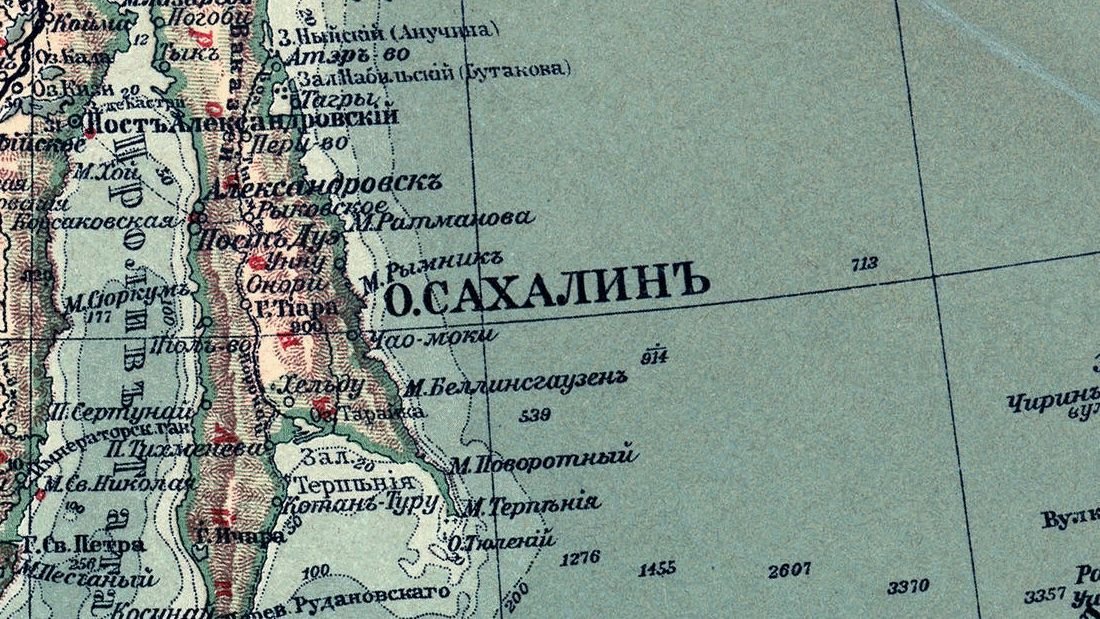 Карта сахалина 1905 года