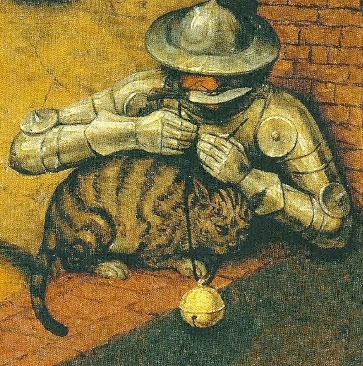 Коты на картинах средневековья