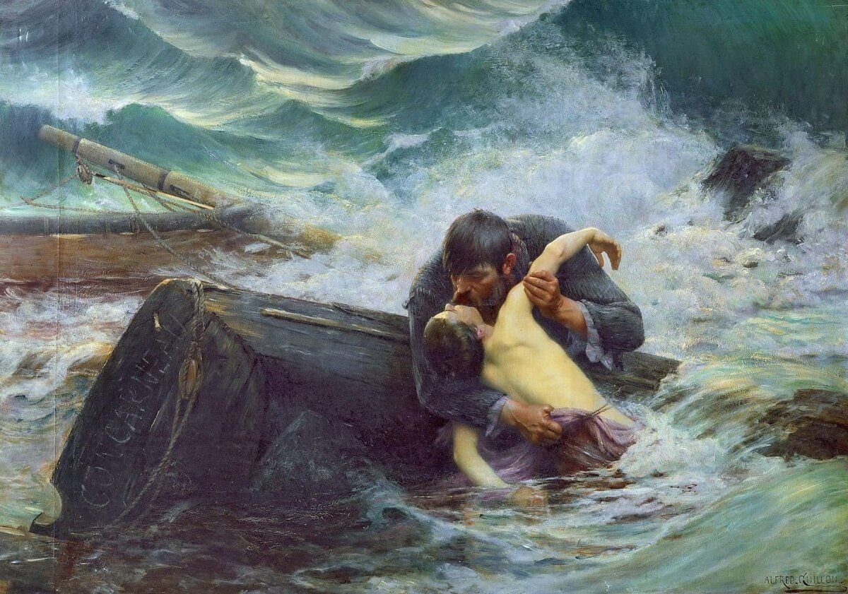 Сюжет печали. Художник Alfred Guillou.