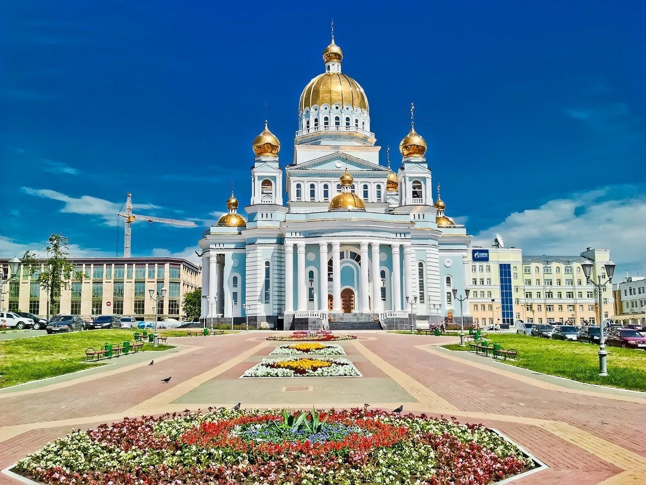 Мордовия г. Собор Святого Феодора Ушакова. Храм Ушакова Саранск. Собор Святого Феодора Ушакова Саранск. Слбор Святого Федора Ушакова.