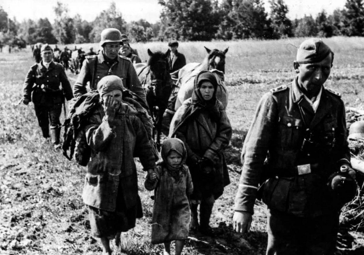 Дети и солдаты вермахта 1941