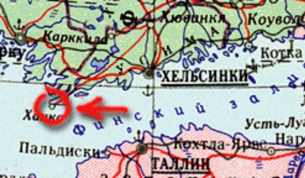 Карта ханко полуостров