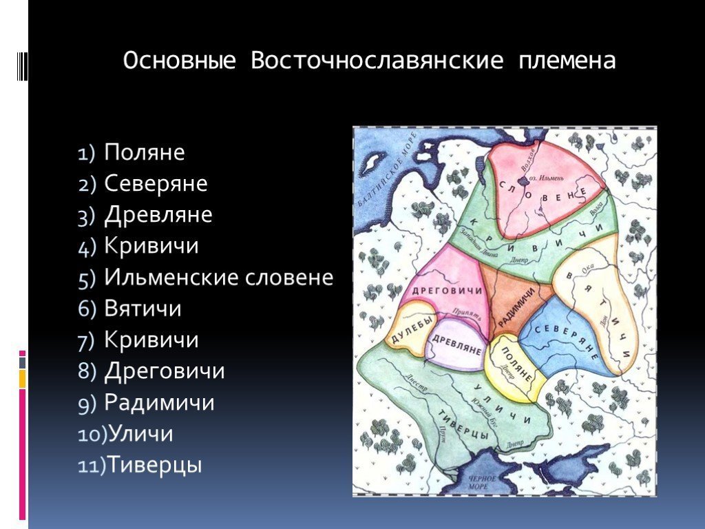 Где жили вятичи в древней руси карта