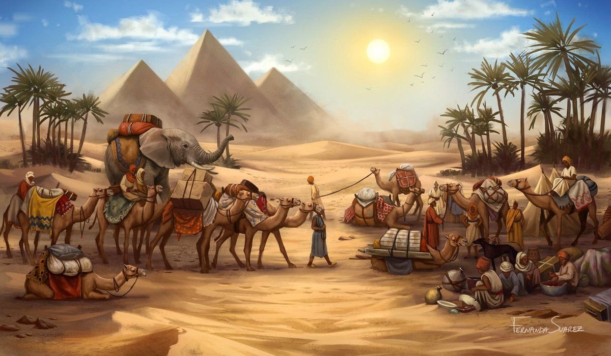 Дороги древнего египта. Оазис в древнем Египте. Караван древний Египет. Арабский Оазис 7 век. Древний Караван шелковый путь.