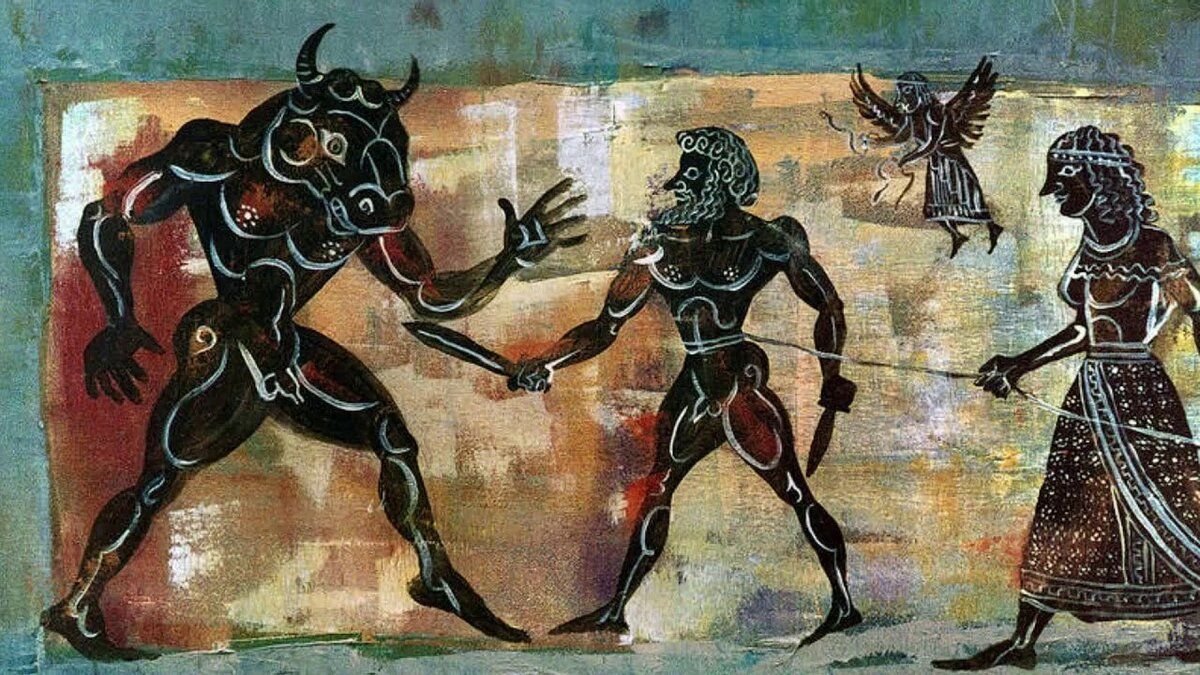 Тесей и минотавр картина