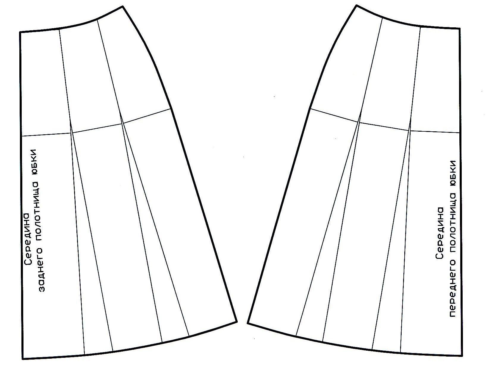 Крой юбки полусолнце