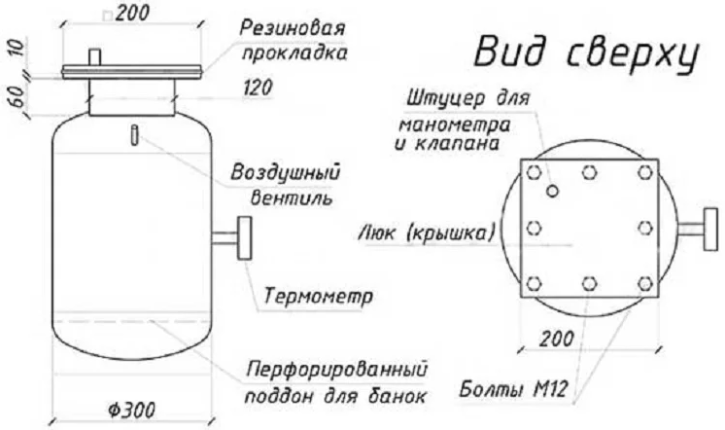 Автоклав чертеж изготовления