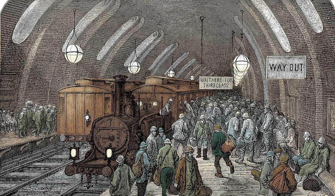 Открытие первого метрополитена. Первое метро в Лондоне 1863. Метро Лондона 1863 года. Первая линия метрополитена в Лондоне. Первая линия метро в Лондоне 1863.