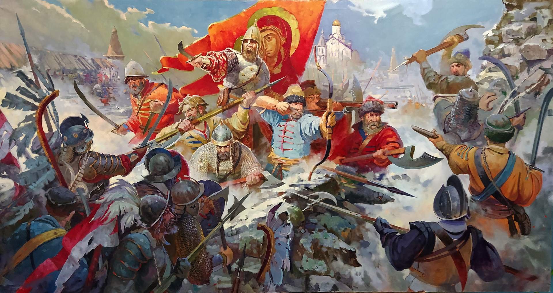 Русские войска против. Стефан Баторий Осада Пскова. 1581 - 1582 Гг. - Осада Пскова Стефаном Баторием. Карл Брюллов Осада Пскова. Осада Пскова Ливонская война.