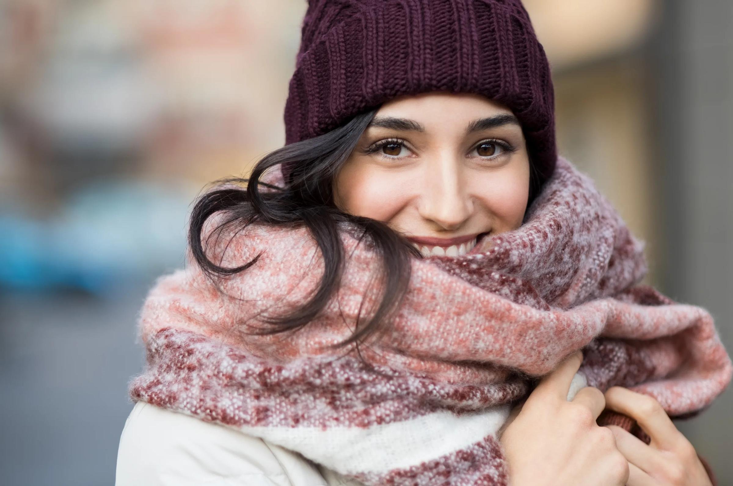 Зимний шарф как носить