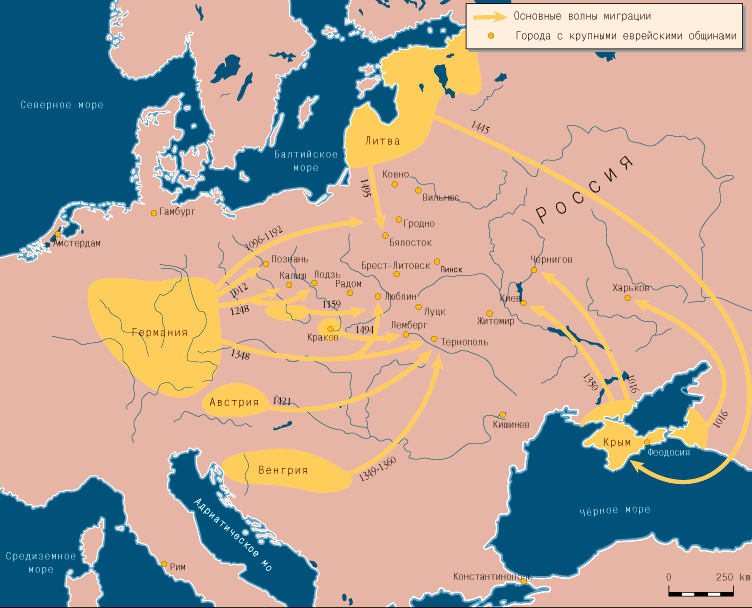 Карта заселения европы