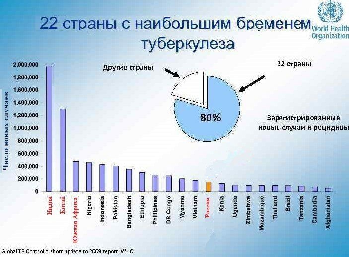 Диаграмма туберкулеза в россии