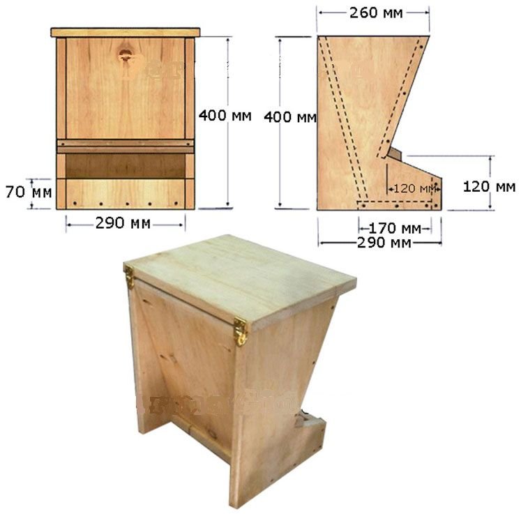 Кормушка для кур чертеж