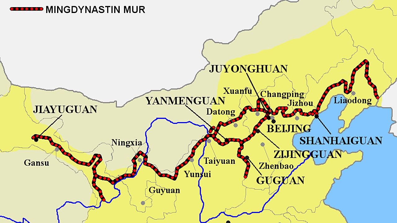 Где была построена великая стена на карте. Великая китайская стена на карте. Великая китайская стена на карте Китая. Великая китайская стена на карте древнего Китая. Границы Великой китайской стены на карте.
