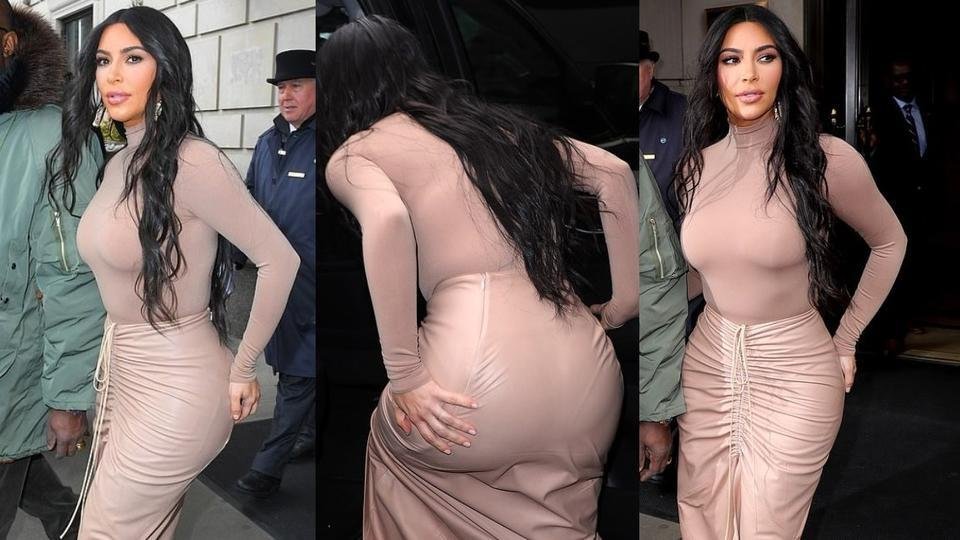 Kim Kardashian Tape Dress