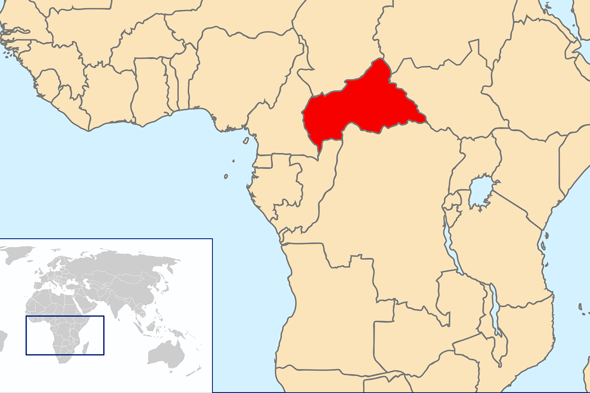 Карта центральной африканской республики