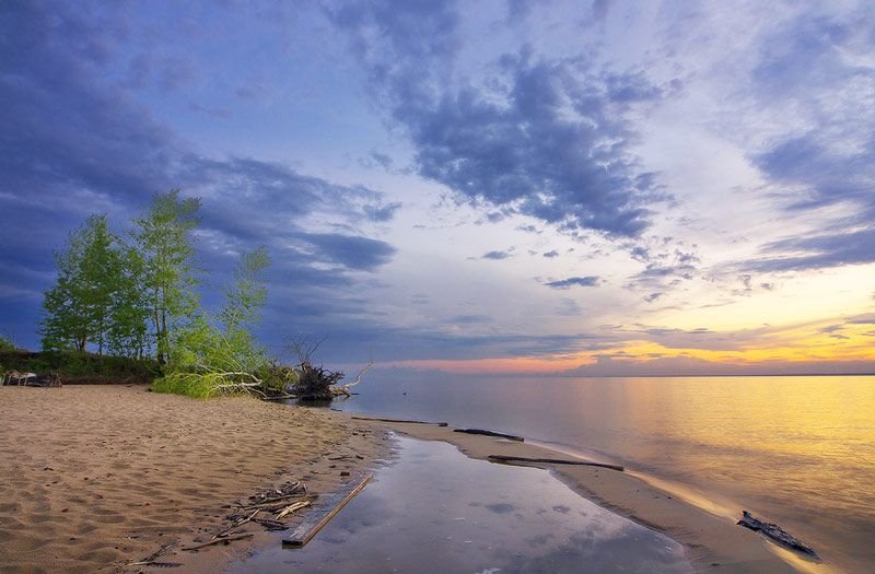 Пляж на обском море