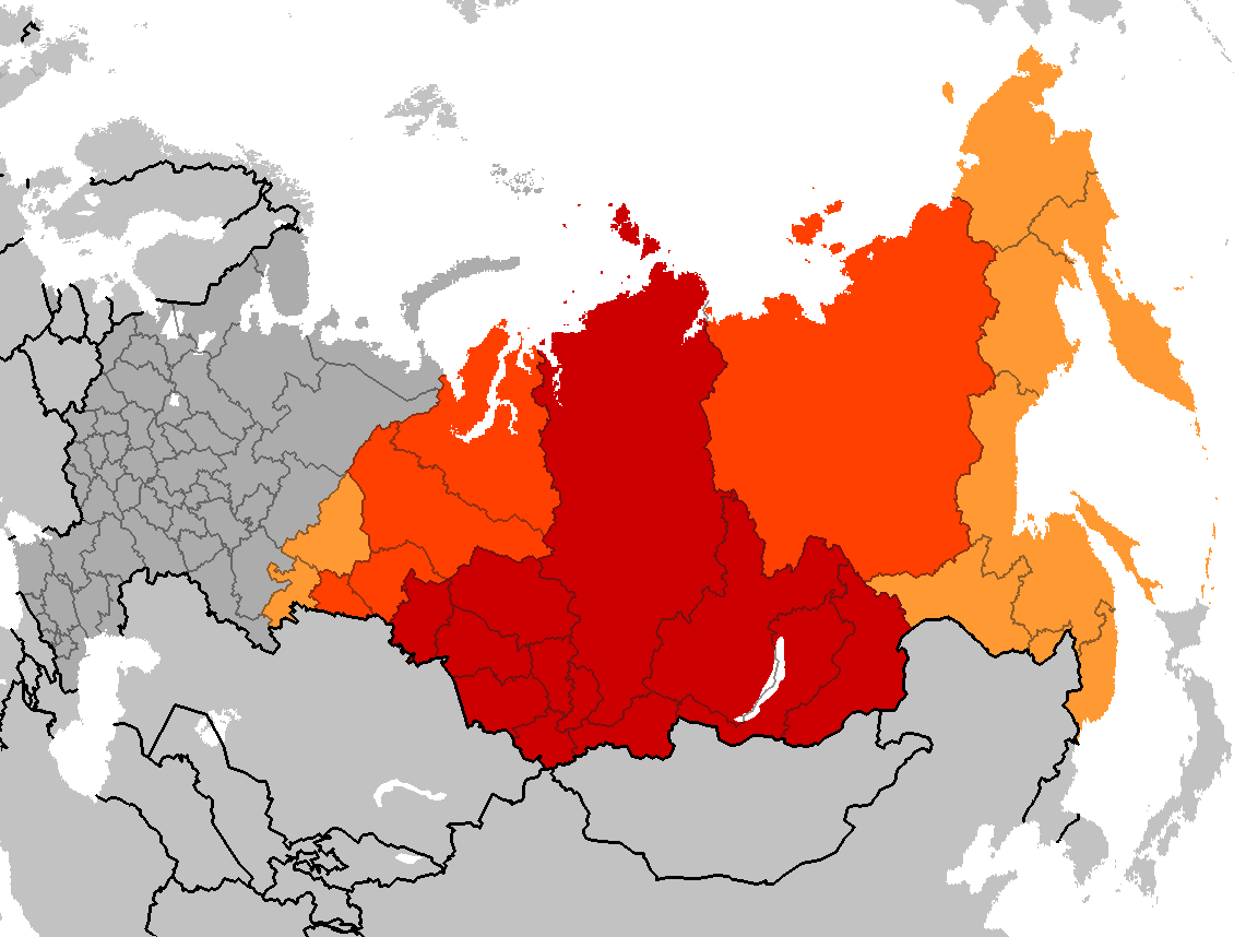 Карта сибири в россии