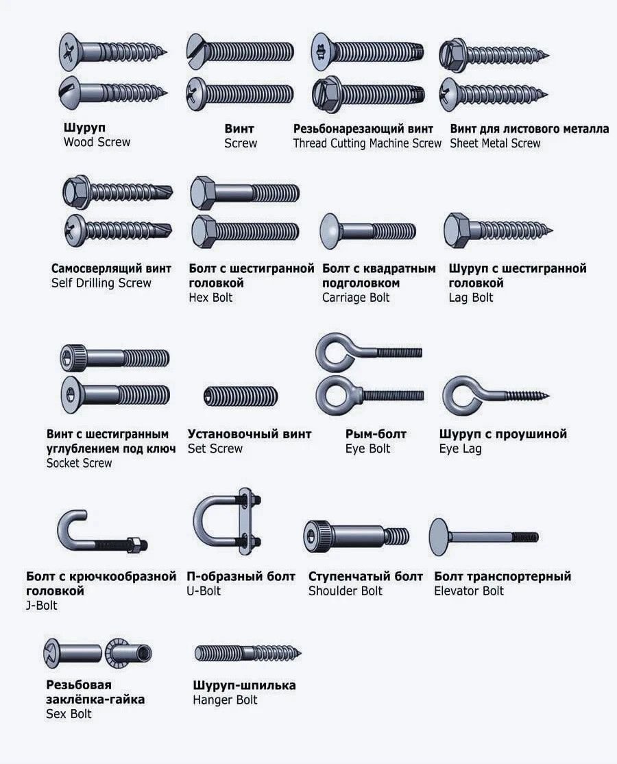 Крепежная деталь 5 букв. Разновидности болтов винтов. Гайка болт шуруп винт отличия. Винт болт шуруп разница. Винт гайка болт различия.