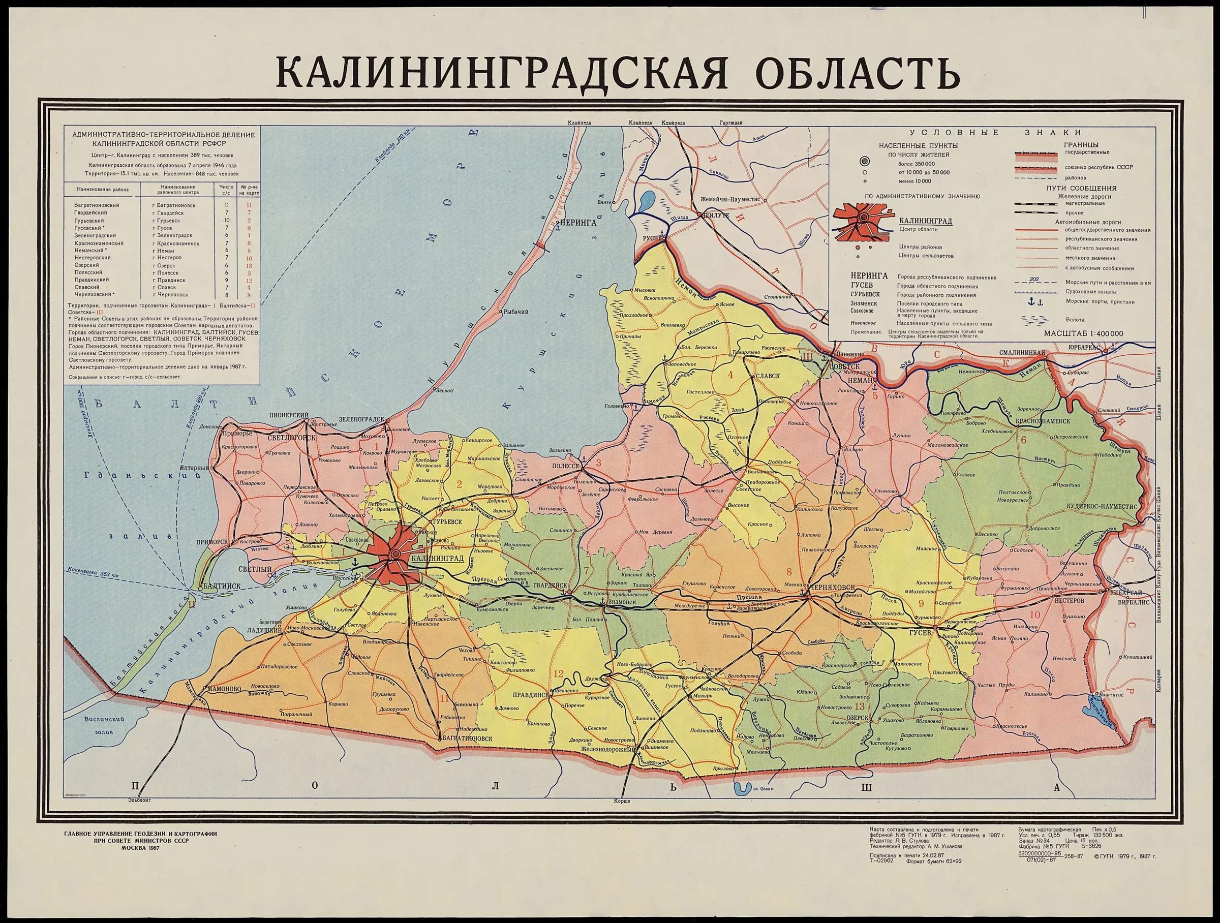 Карта европейской части россии калининград