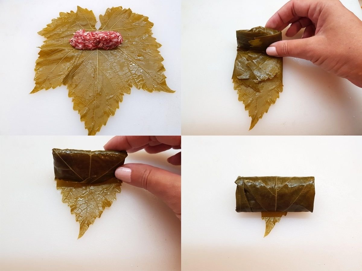 Как делать долму из виноградных листьев рецепт с фото пошагово