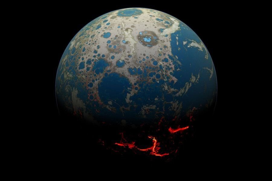 какая была первая земля. какая была первая земля. планета земля 4 миллиарда лет назад. планета без атмосферы. земля 4.