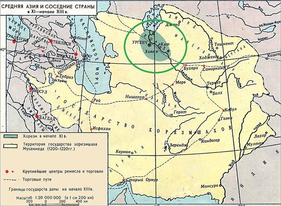 Карта хорезмской империи