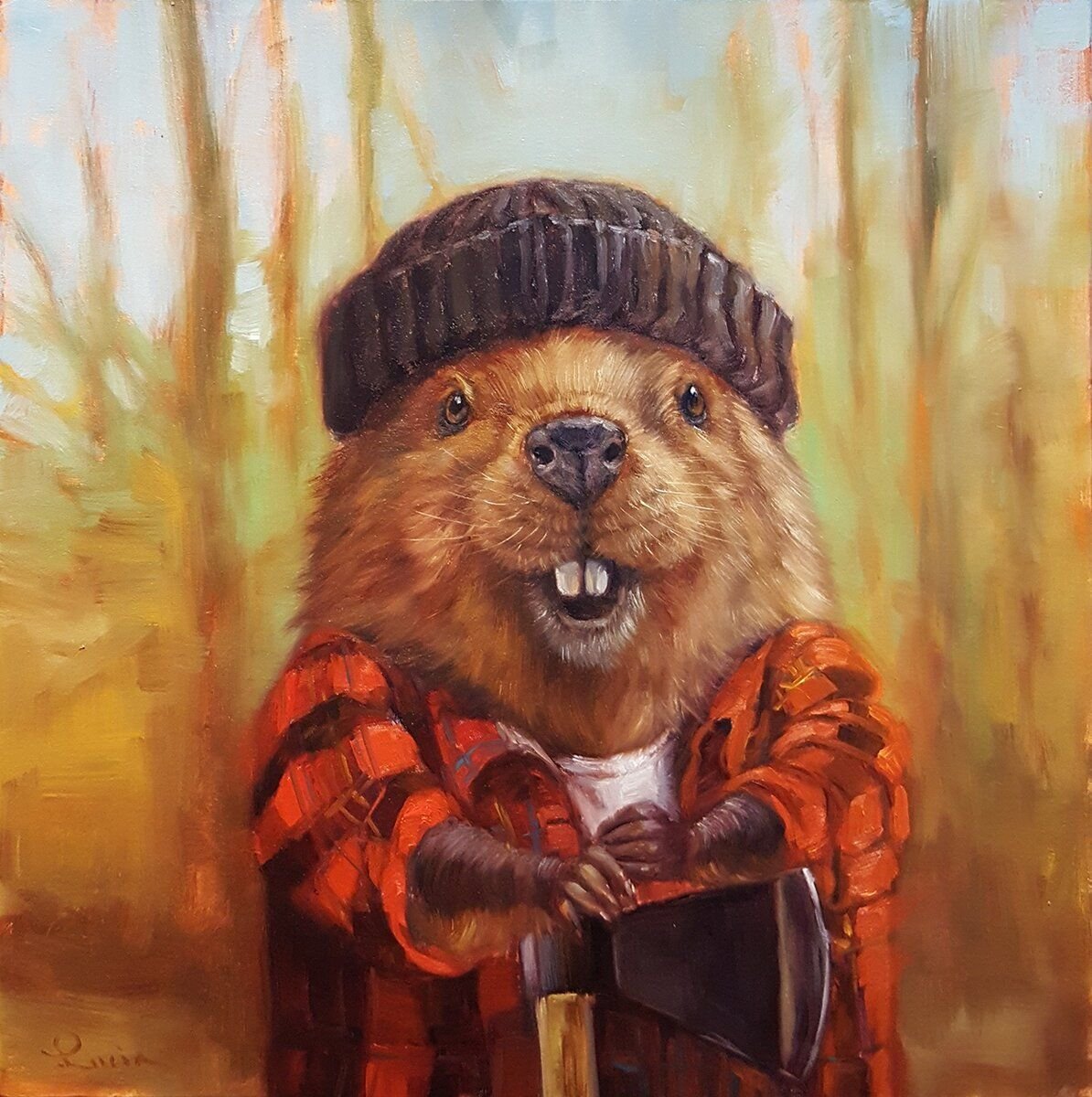 Художник рисует животных