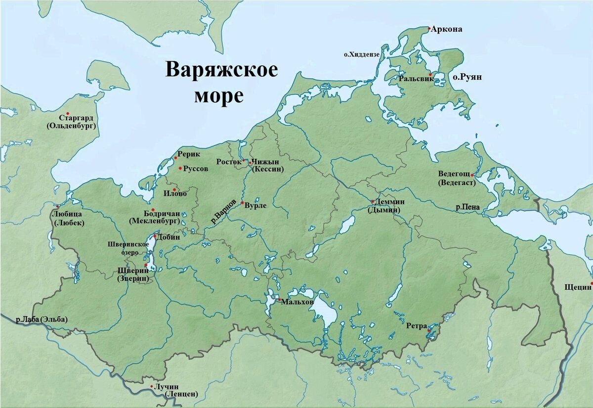 Балтийские славяне карта
