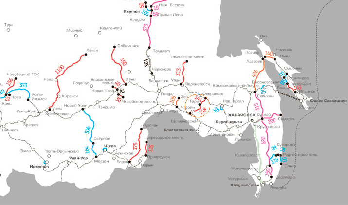 Карта транссиба со всеми станциями