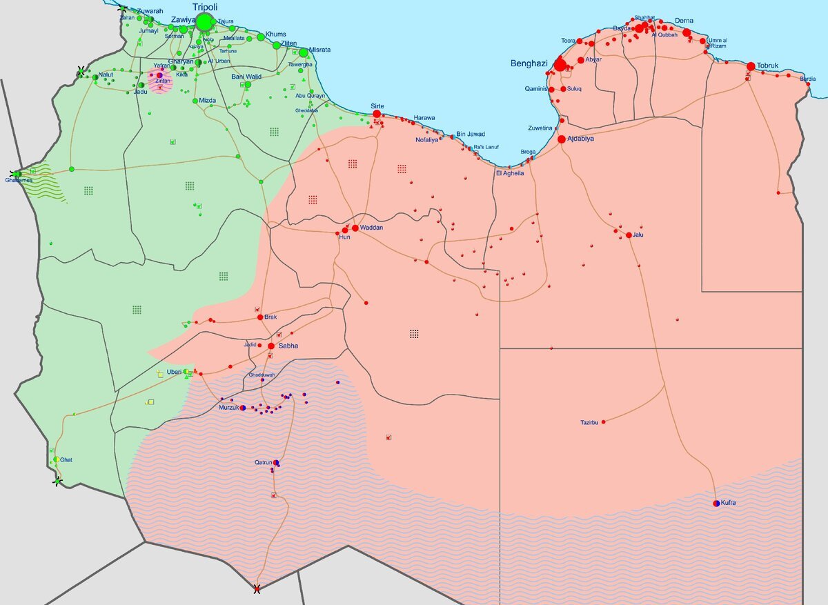 Карта ливии война в ливии