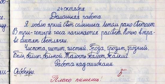 Работа над ошибками по русскому 2 класс образец в тетради