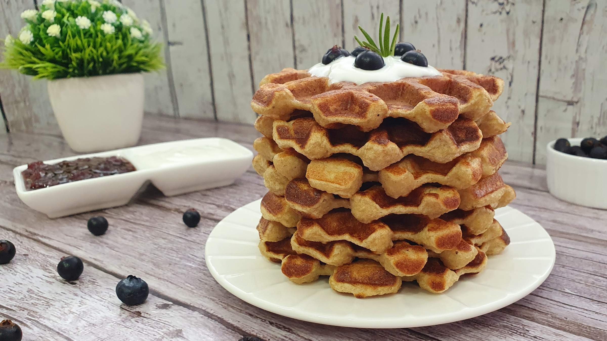 Waffle с бананом