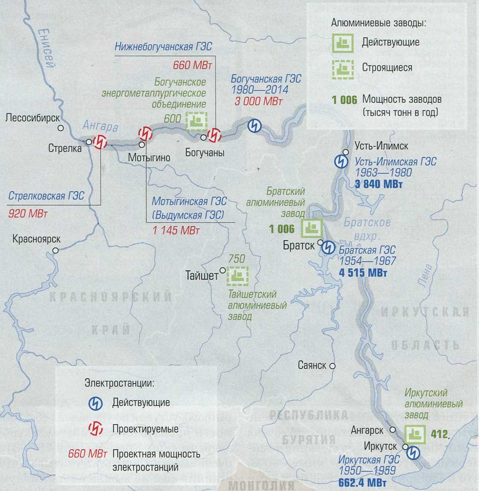 Карта водохранилища богучанского