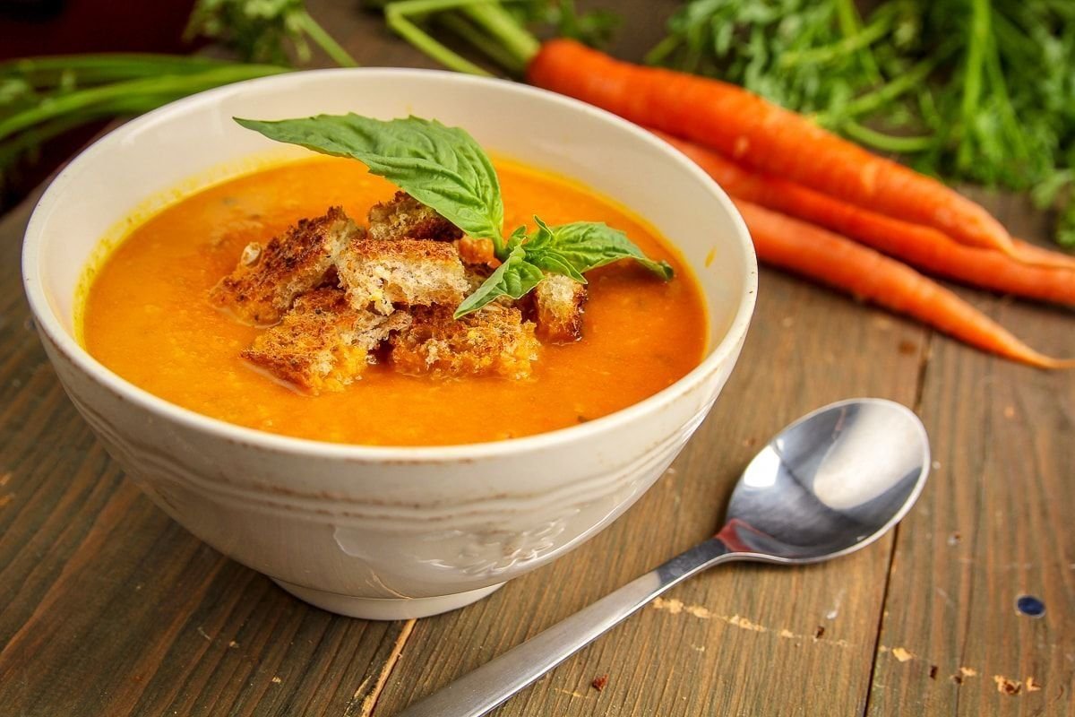 Крем суп из моркови