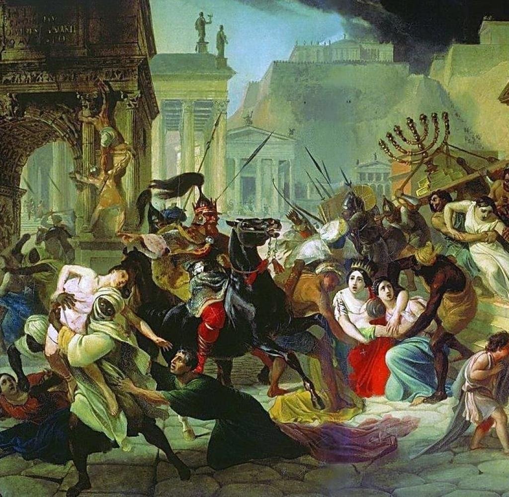 Гот нападение. Нашествие Гензериха на Рим Брюллов. Картина Брюллова Нашествие Гензериха на Рим. Нашествие Гензериха на Рим, 1833-1835.