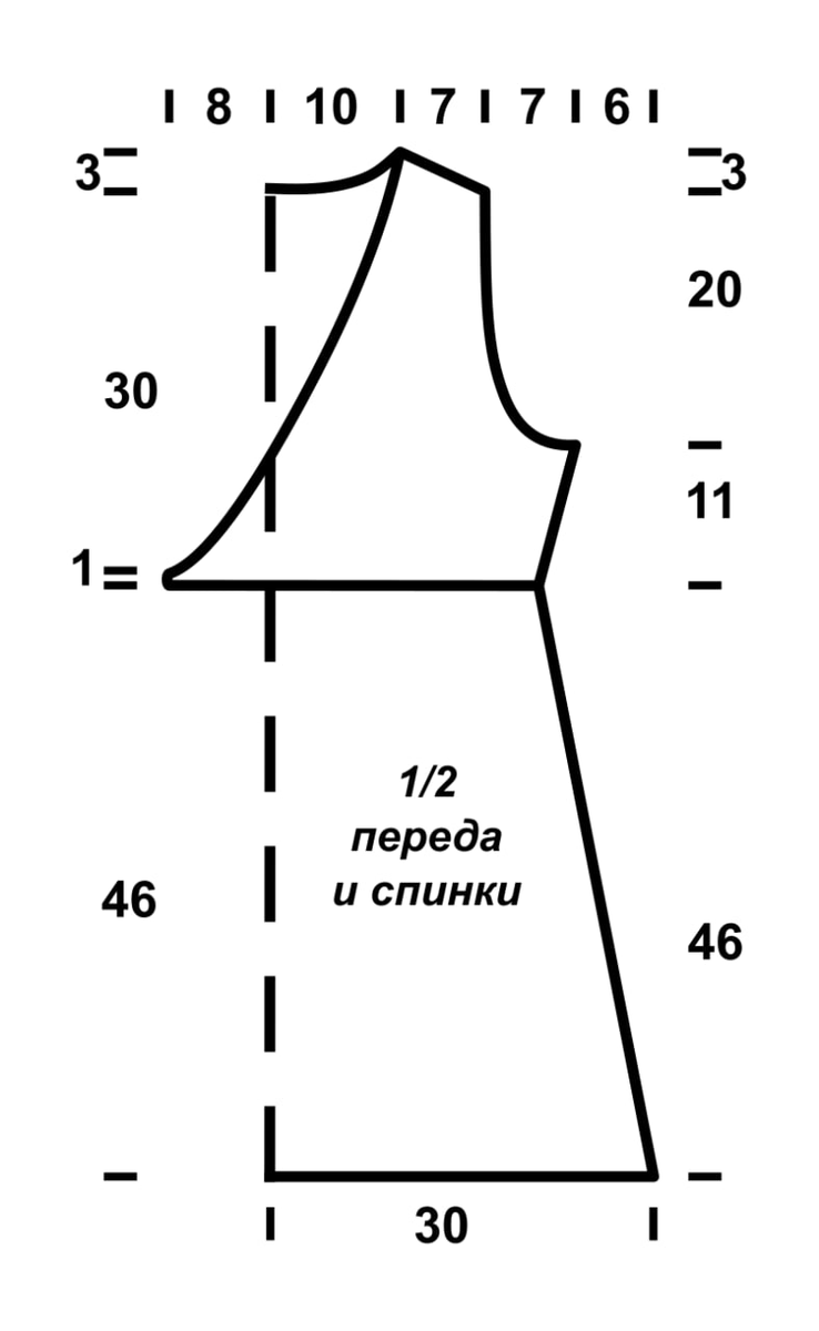 Выкройка туники на бретельках