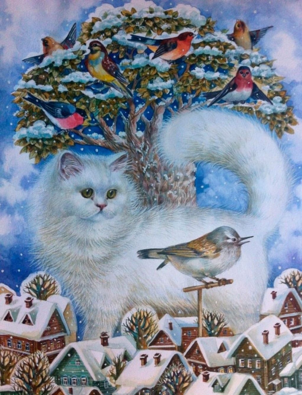 Татьяна Хазова художник снежные коты