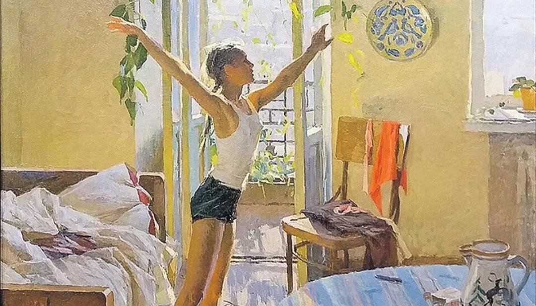 На переднем плане картины на фоне фигур