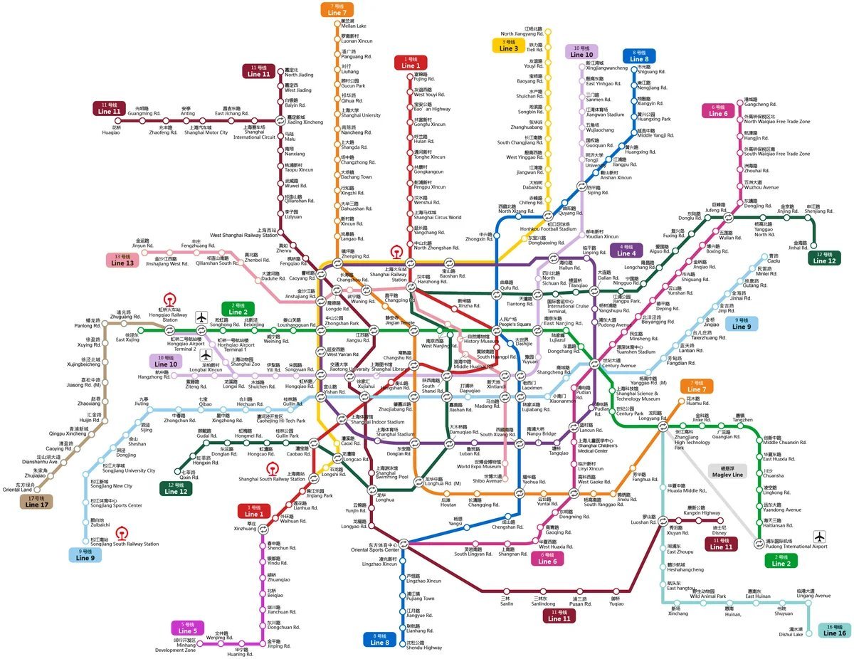 Самый большой метрополитен в мире схема