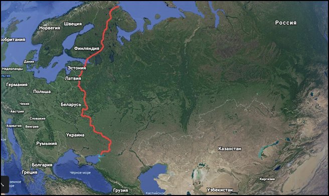 Карта россии с границей европы и азии