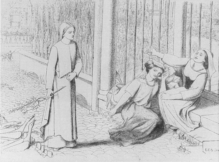 Элизабет Сиддал. Пиппа Пасса. 1854 г.
