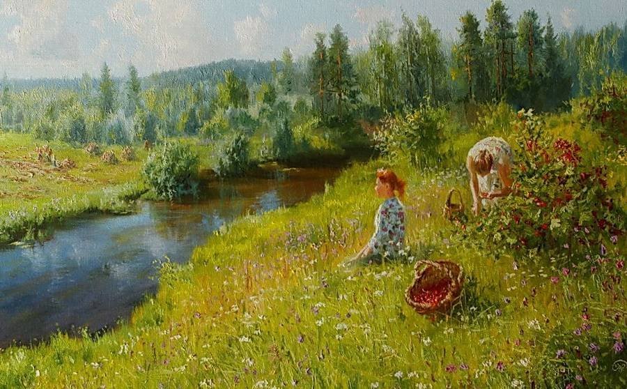 Егорка рисует вечер
