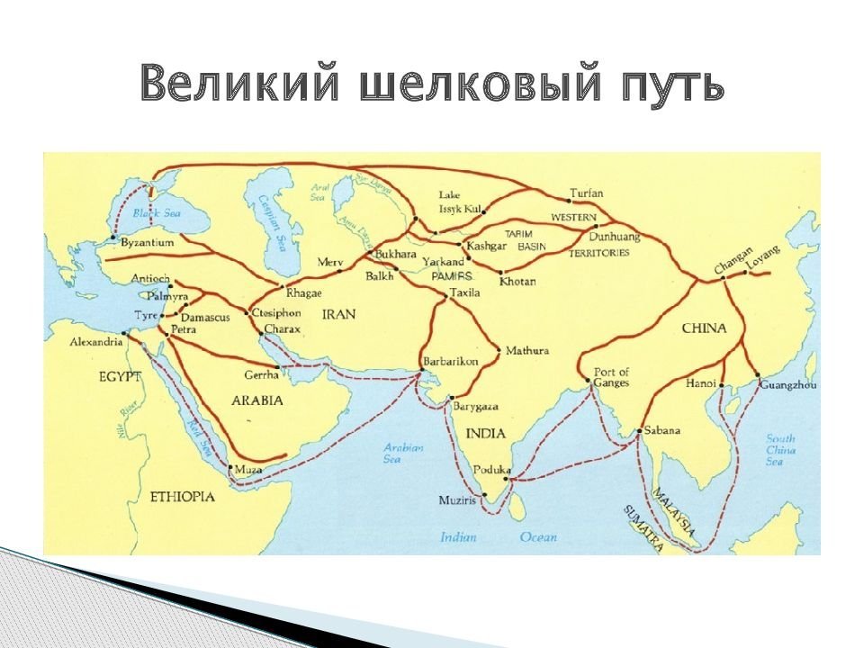 Шелковый путь карта древняя
