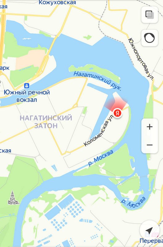 Нагатинский затон карта