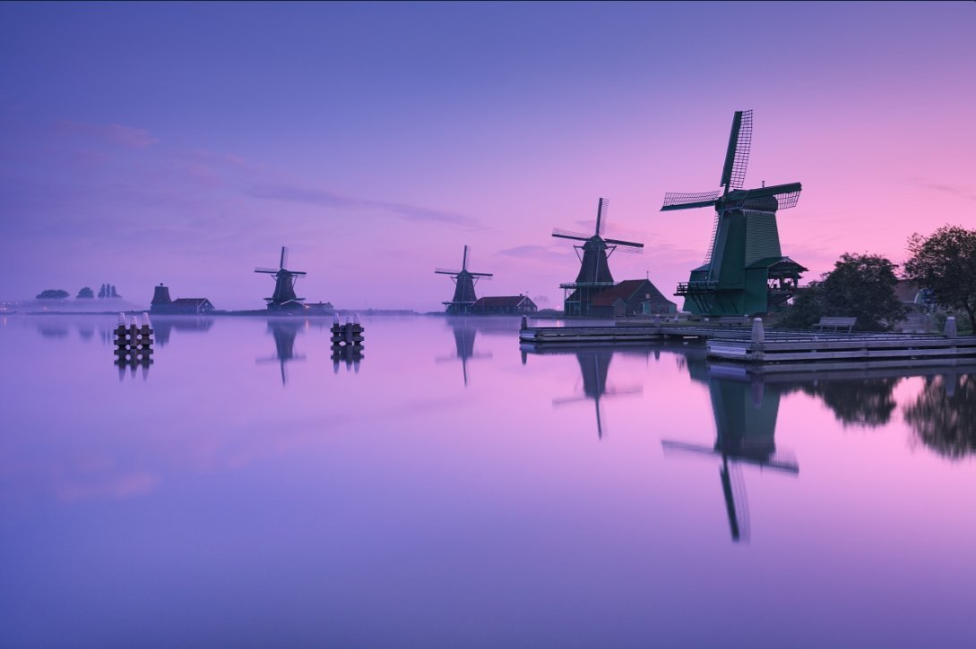 Мельницы Голландии в тумане