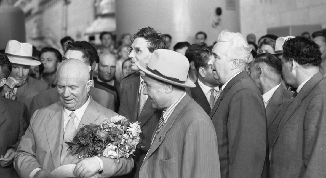 хрущев в 1940. хрущев на братской гэс. никита сергеевич хрущёв на целине. хрущев стал председателем совета министров. хрущев 1957.