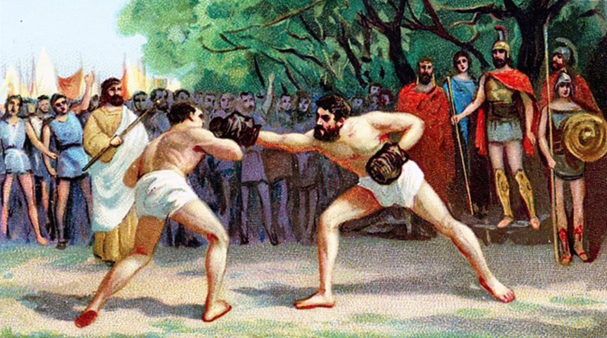 Кулачный бой в древней Греции на Олимпийских играх