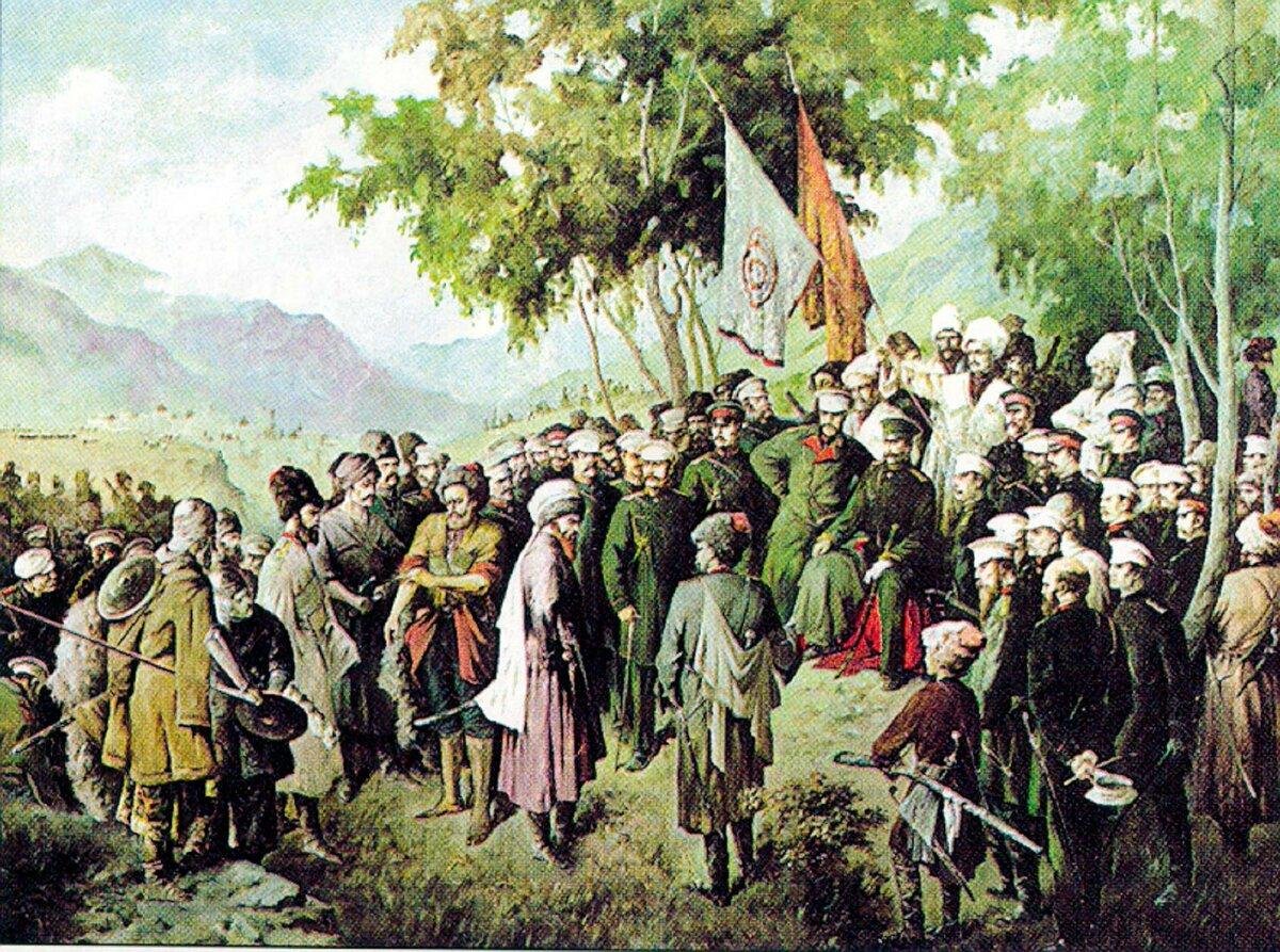 Пленение шамиля картина