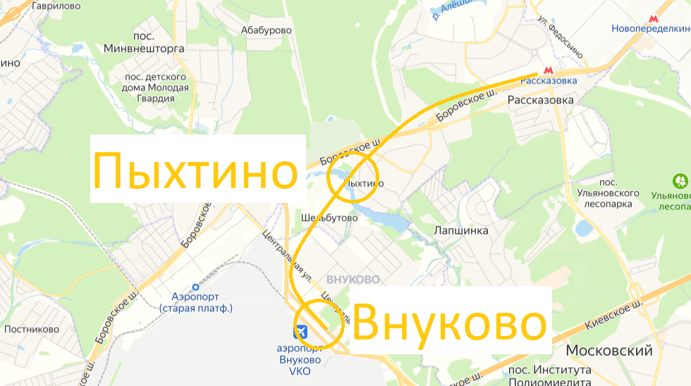 Внуково 2 карта